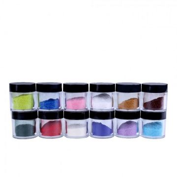 Catifea decor unghii 10gr set 12buc.