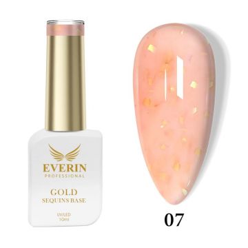 Rubber Base Everin Gold Sequins Collection 10ml- 07 - Everin