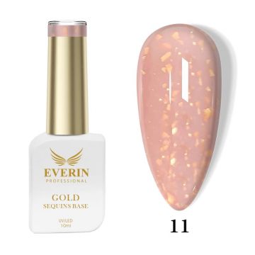 Rubber Base Everin Gold Sequins Collection 10ml- 11 - Everin
