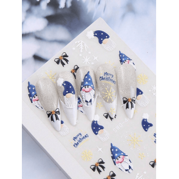 Sticker decor unghii model iarna/Craciun 5D SWO-44 - Everin