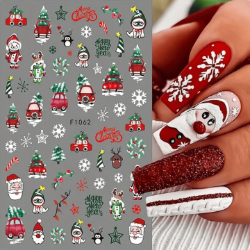 Sticker decor unghii model iarna/Craciun F1062 - Everin