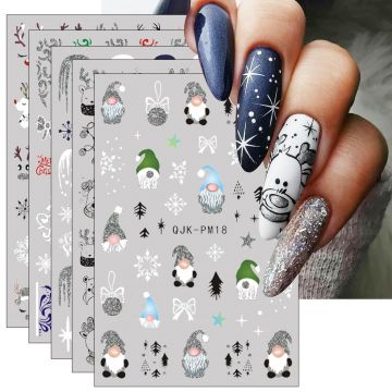 Sticker decor unghii model iarna/Craciun QJK-PM18 - F268 - Everin