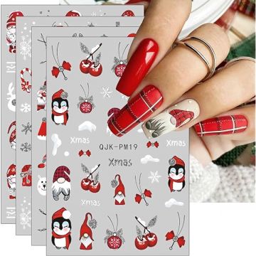 Sticker decor unghii model iarna/Craciun QJK-PM19 - QJK-PM18 - Everin