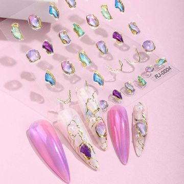 Sticker decor unghii model piatra lichida RJ-0004 - Everin