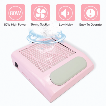 Aspirator colectare praf cu filtru 80w- roz