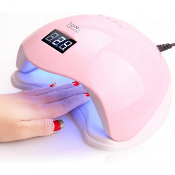 LAMPA UV LED PROFESIONALA SENZOR, TIMER, DISPLAY SUNONE5 48W- Roz