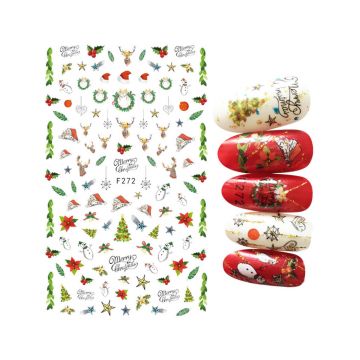 Sticker decor unghii model iarna f272