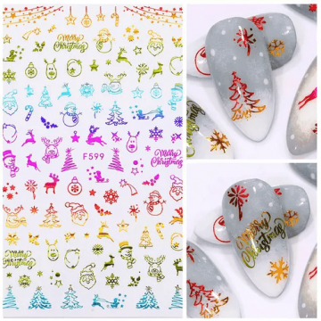 Sticker decor unghii model iarna f599