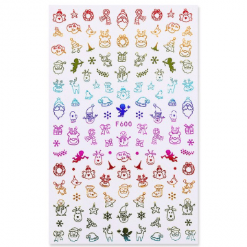 Sticker decor unghii model iarna f600