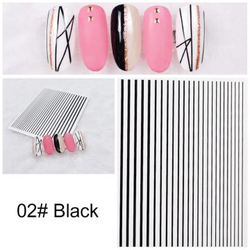 Sticker decor unghii negru cb-021