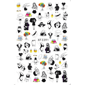 Sticker decor unghii XF3391