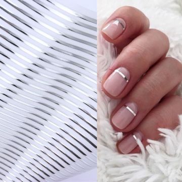 Sticker linii argintii