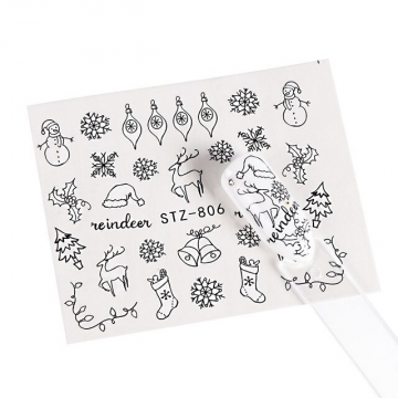 Tatuaj decor unghii iarna stz-806