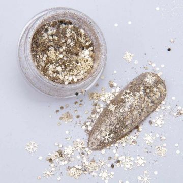 Winter glaze- paiete si fulgi aurii