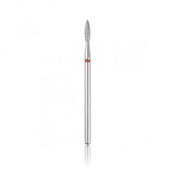 Capăt freza Diamant HEAD flacăra ascutita, roșu, L- 8,0 mm, Ø2,1 mm