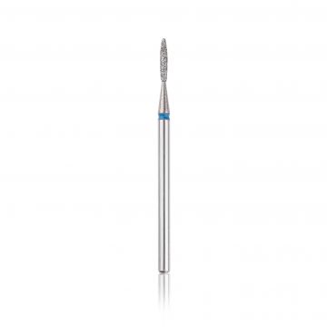 Capăt freza Diamant HEAD flacăra rotunjită, albastru, L-8,0 mm, Ø1,4 mm