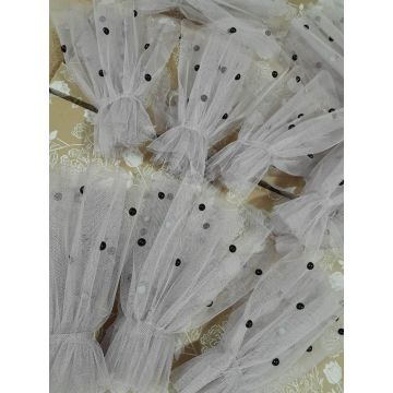 Manseta decor poze- gri cu perle negre - MNS8