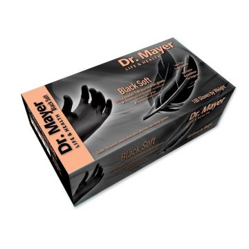 Manusi nitrile Dr. Mayer cutie 100 buc. marime XS- soft negru