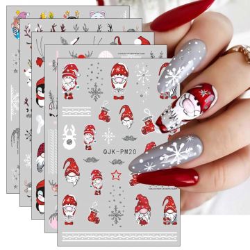 Sticker decor unghii model iarna/Craciun QJK-PM20 - QJK-PM18
