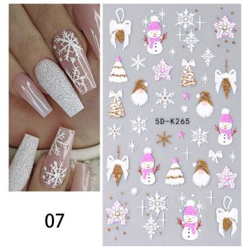 Sticker decor unghii model iarnaFulgi 5D-K265 - 5D-K278