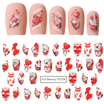 Tatuaj decor unghii Valentine's Day FB-STZ28 - FB-STZ25