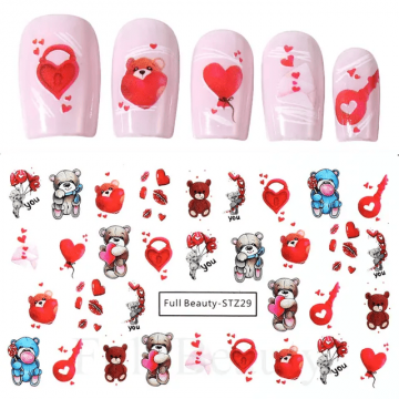 Tatuaj decor unghii Valentine's Day FB-STZ29 - FB-STZ27