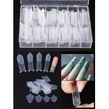 Tipsuri Full Cover Patrat Natural + 24 Stickere Pentru French - SMR-24TK