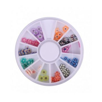 Carusel decor unghii Fimo-Flori