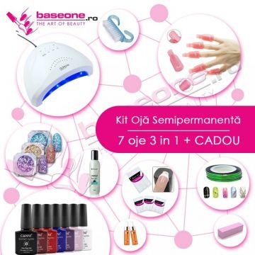 Kit unghii Oja Semipermanenta CANNI 3in1 #2