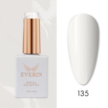 Oja semipermanenta Everin- Royal Collection 10ml- 135 Alb