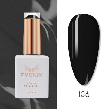 Oja semipermanenta Everin- Royal Collection 10ml- 136 Negru