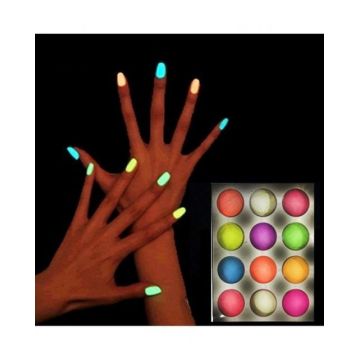 Pudra Acryl Fosforescent 12buc -J1207