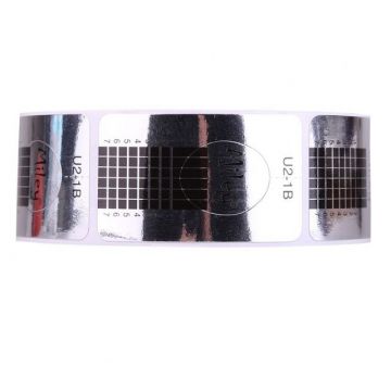 Sabloane unghii Dreptunghiulare Silver 500buc U2-1B