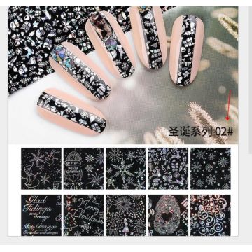 Set 10 folii transfer modele de Craciun 02