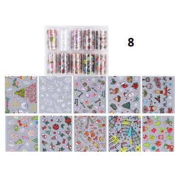 Set 10 folii transfer modele de Craciun 08