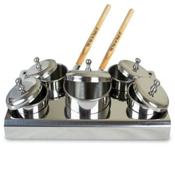 Set 5 pahare inox pentru acryl