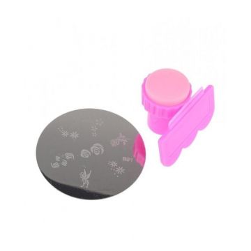 Stampila+Racleta pentru unghii SU#3