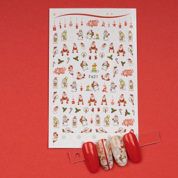 Abtibild Unghii SensoPRO Milano, Santa's Team F621