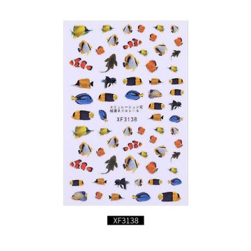 Decoratiuni unghii motive acvatice Model 9*6 cm XF3138