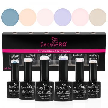 Set 6 Oje Semipermanente 10ml SensoPRO Milano, Bride Smile