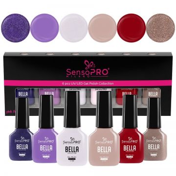 Set 6 Oje Semipermanente BELLA SensoPRO Milano, Chic Adventure