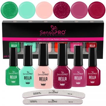Set 6 Oje Semipermanente BELLA SensoPRO Milano, Glossy Fantasy