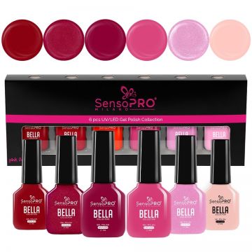 Set 6 Oje Semipermanente BELLA SensoPRO Milano, Passion Blaze