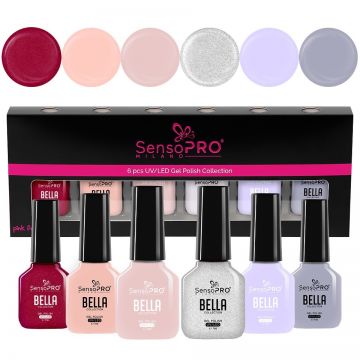 Set 6 Oje Semipermanente BELLA SensoPRO Milano, Satin Elite
