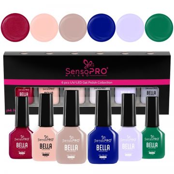 Set 6 Oje Semipermanente BELLA SensoPRO Milano, Satin Elite