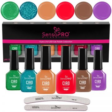 Set 6 Oje Semipermanente CIAO One Step 7ml SensoPRO Milano, Chic Nails