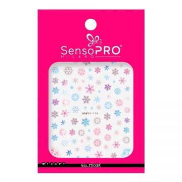 Abtibild Unghii SensoPRO Milano - Cheerful Snowflakes