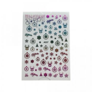 Decoratiuni unghii motive de craciun Model 9*6 cm A037