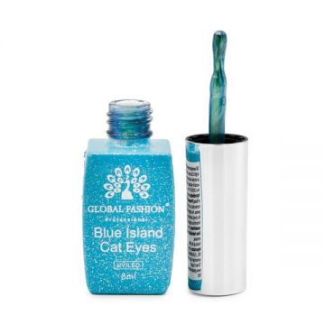 Ojă semipermanenta ochi de pisică, Blue Island, 02, 8 ml