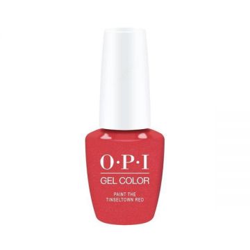 Oja semipermanenta, Opi, Gel Color Paint The Tinseltown Red, 15ml
